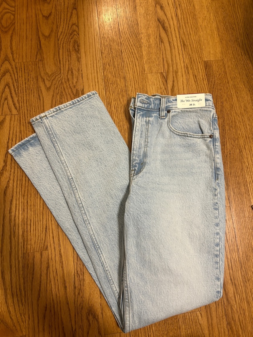 Abercrombie & Fitch the 90s straight ultra high rise
